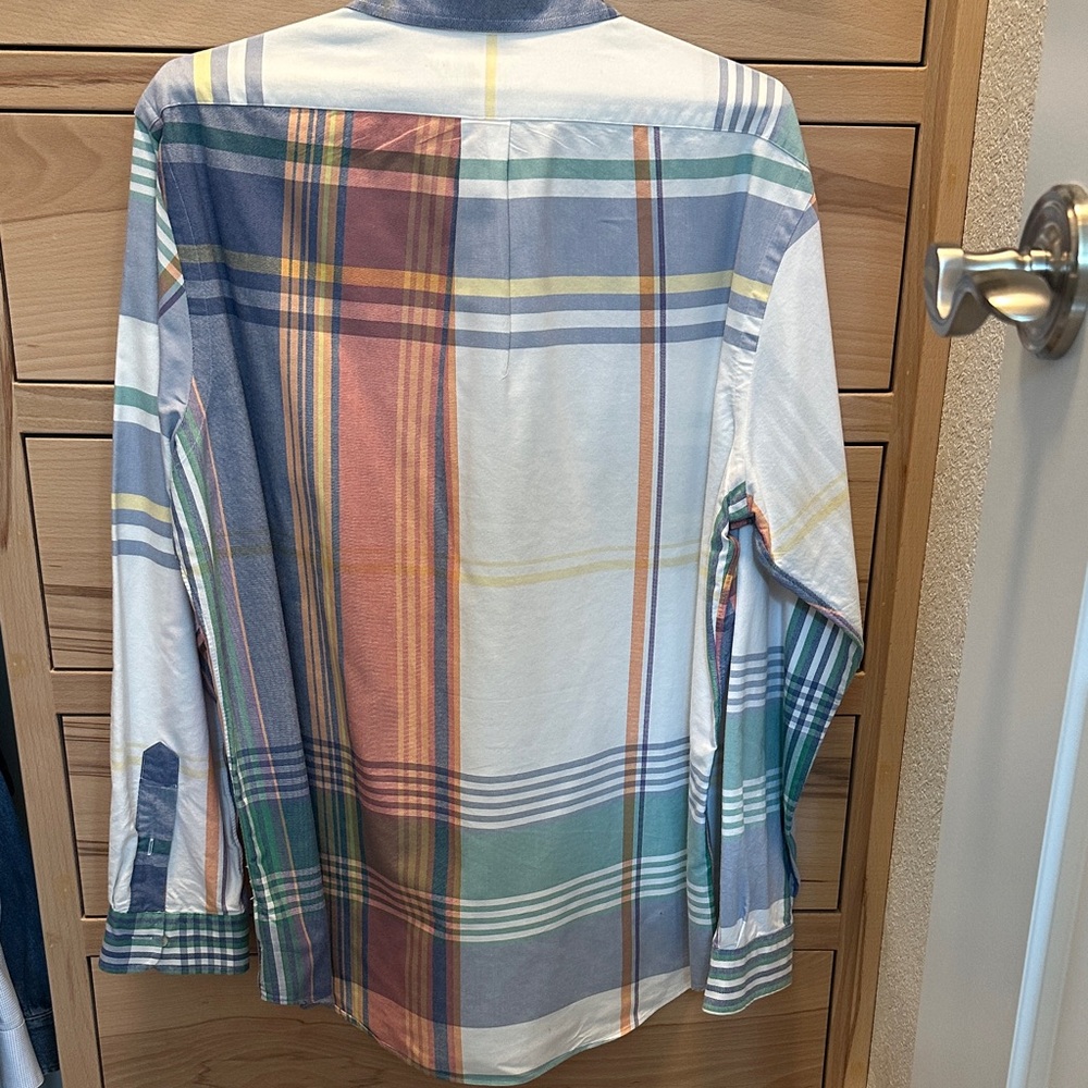 Polo by Ralph Lauren Men's Oxford Classic Fit Multicolored Dress Shirt - XL - Picture 5 of 6